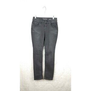 Sonoma Life + Style Jeans Mid Rise Size 2 Black Straight  Faded Embossed Pockets
